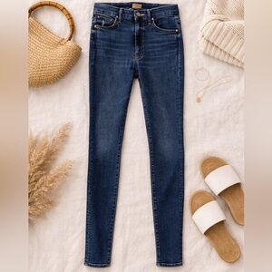 Mother Denim Size 26 Medium Wash Skinny Jeans Mid Rise Stretch